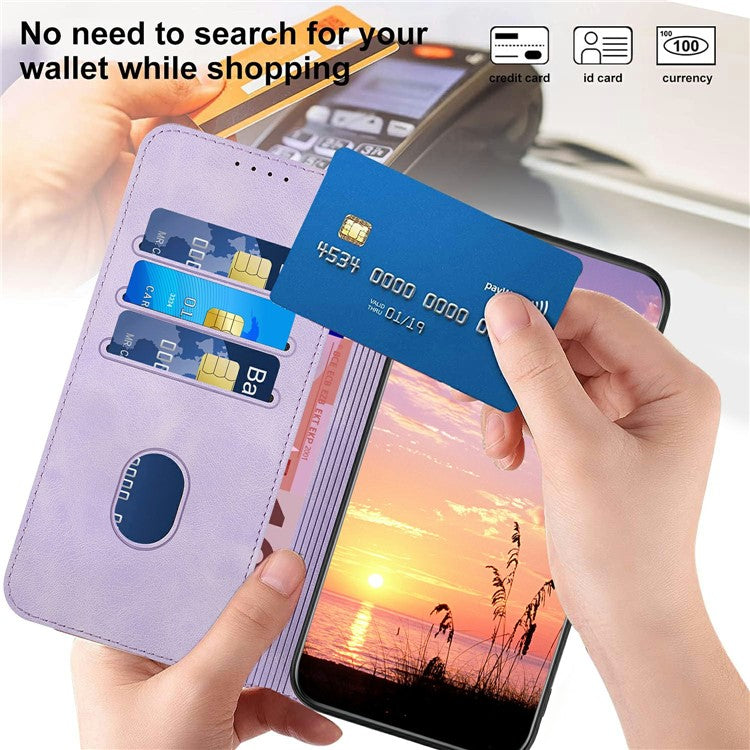 YX0060 For Motorola Moto G35 5G Case Elephant Head Pattern Leather Phone Cover - Purple