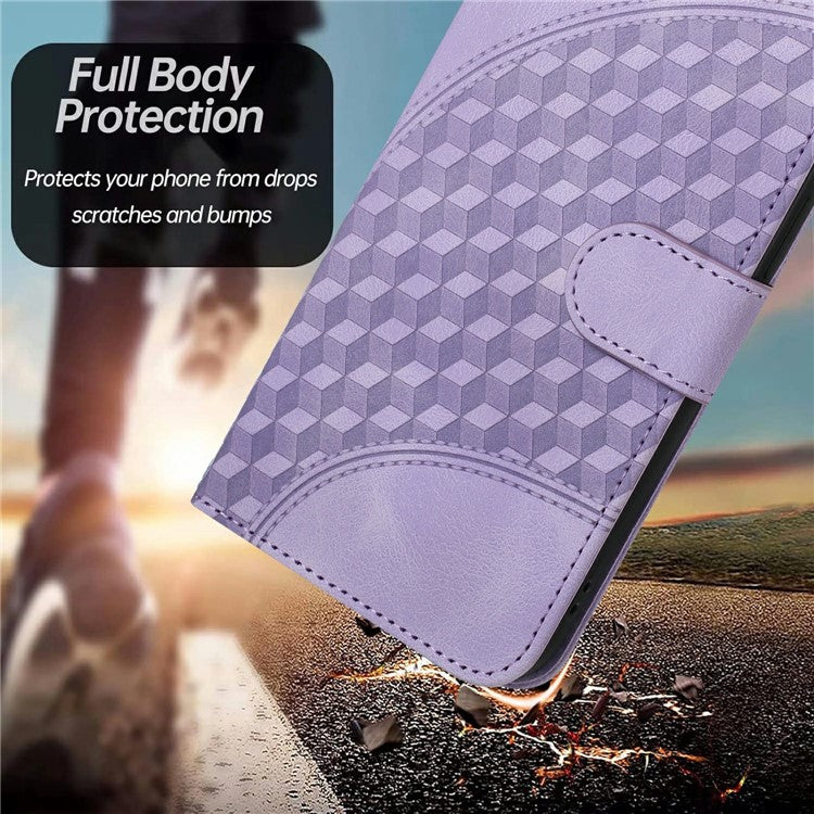 YX0060 For Motorola Moto G35 5G Case Elephant Head Pattern Leather Phone Cover - Purple