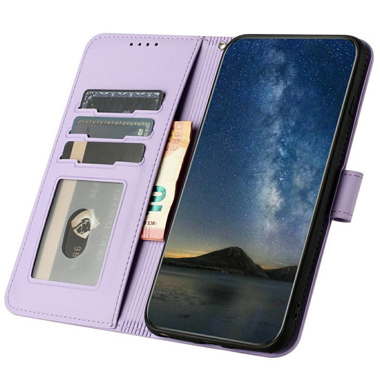 YX0050 For Motorola Moto G35 5G Case Mandala Flower Leather Wallet Phone Cover - Purple