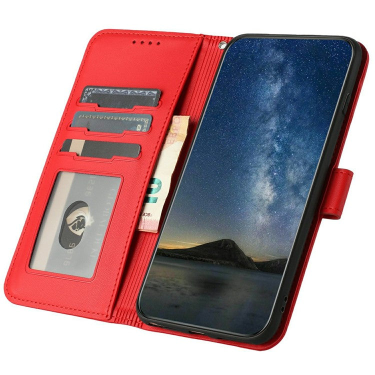 YX0050 For Motorola Moto G35 5G Case Mandala Flower Leather Wallet Phone Cover - Red
