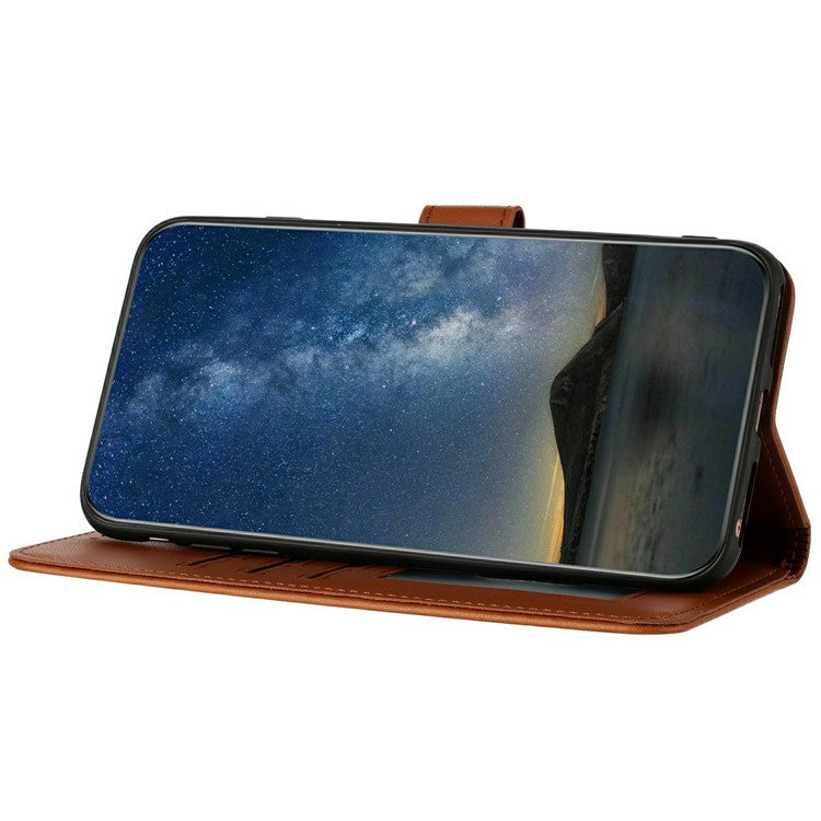 YX0050 For Motorola Moto G35 5G Case Mandala Flower Leather Wallet Phone Cover - Coffee