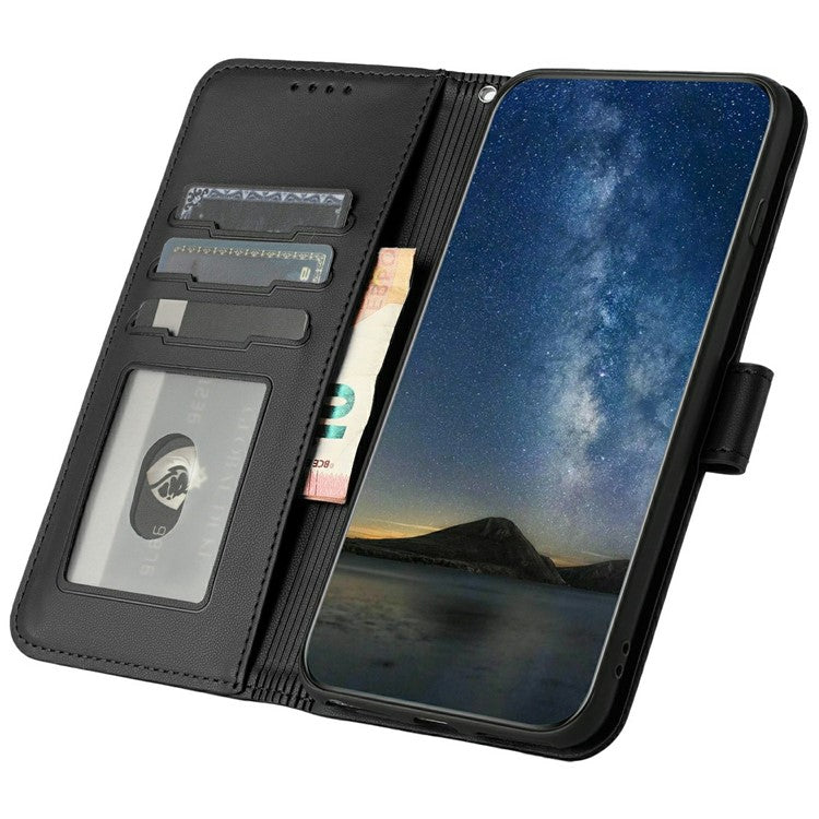 YX0050 For Motorola Moto G35 5G Case Mandala Flower Leather Wallet Phone Cover - Black