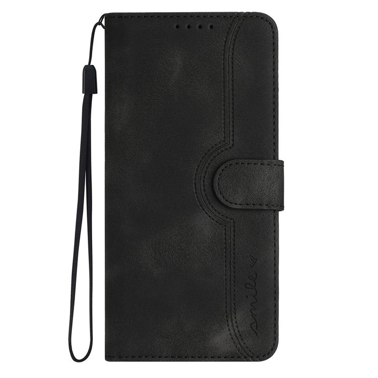 YX0030 For Motorola Moto G35 5G Case Leather Phone Cover Wallet Stand Design - Black