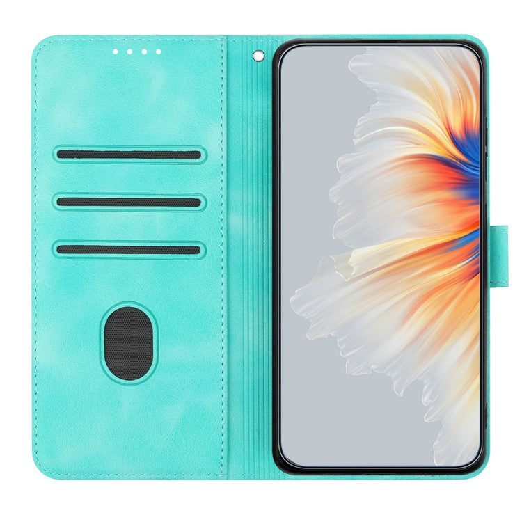 YX0030 For Motorola Moto G35 5G Case Leather Phone Cover Wallet Stand Design - Baby Blue