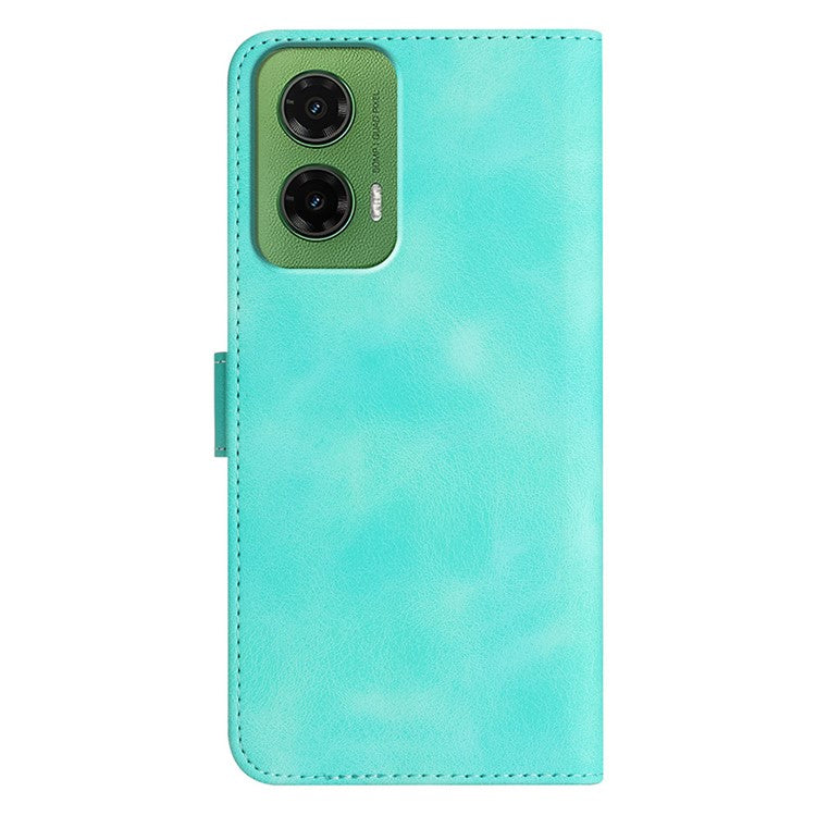 YX0030 For Motorola Moto G35 5G Case Leather Phone Cover Wallet Stand Design - Baby Blue