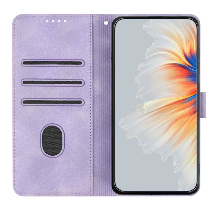YX0030 For Motorola Moto G35 5G Case Leather Phone Cover Wallet Stand Design - Light Purple