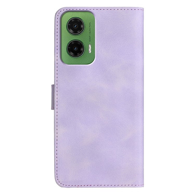 YX0030 For Motorola Moto G35 5G Case Leather Phone Cover Wallet Stand Design - Light Purple
