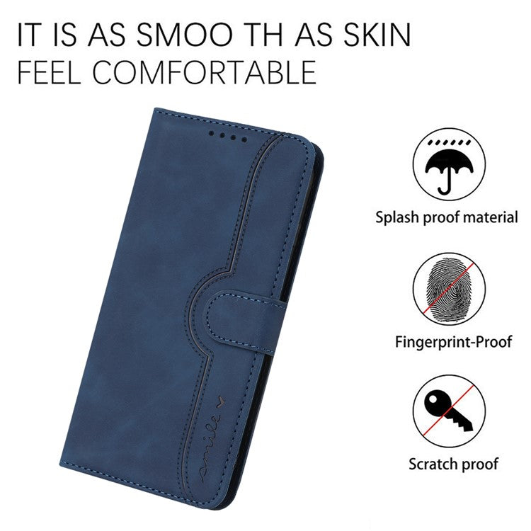 YX0030 For Motorola Moto G35 5G Case Leather Phone Cover Wallet Stand Design - Sapphire