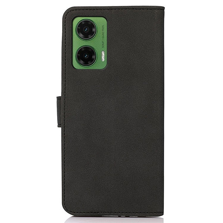 KHAZNEH For Motorola Moto G35 5G Stand Case PU Leather Wallet Phone Cover - Black