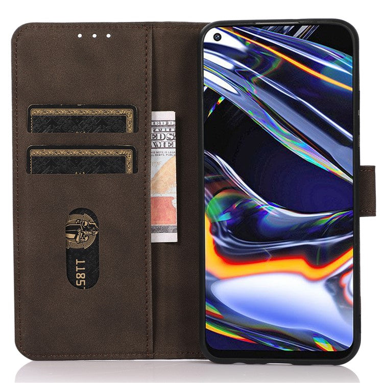KHAZNEH For Motorola Moto G35 5G Stand Case PU Leather Wallet Phone Cover - Brown