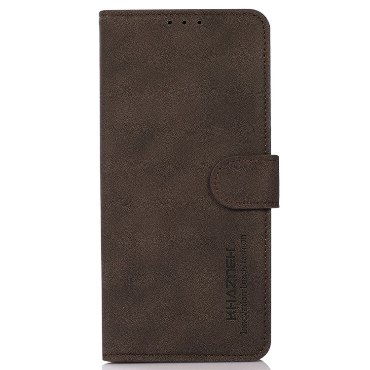 KHAZNEH For Motorola Moto G35 5G Stand Case PU Leather Wallet Phone Cover - Brown