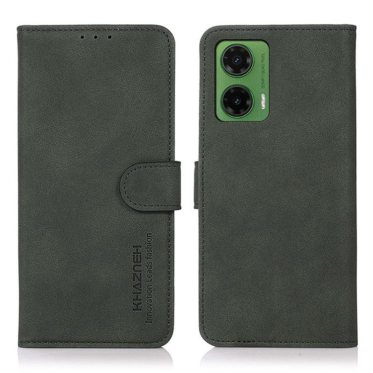KHAZNEH For Motorola Moto G35 5G Stand Case PU Leather Wallet Phone Cover - Green