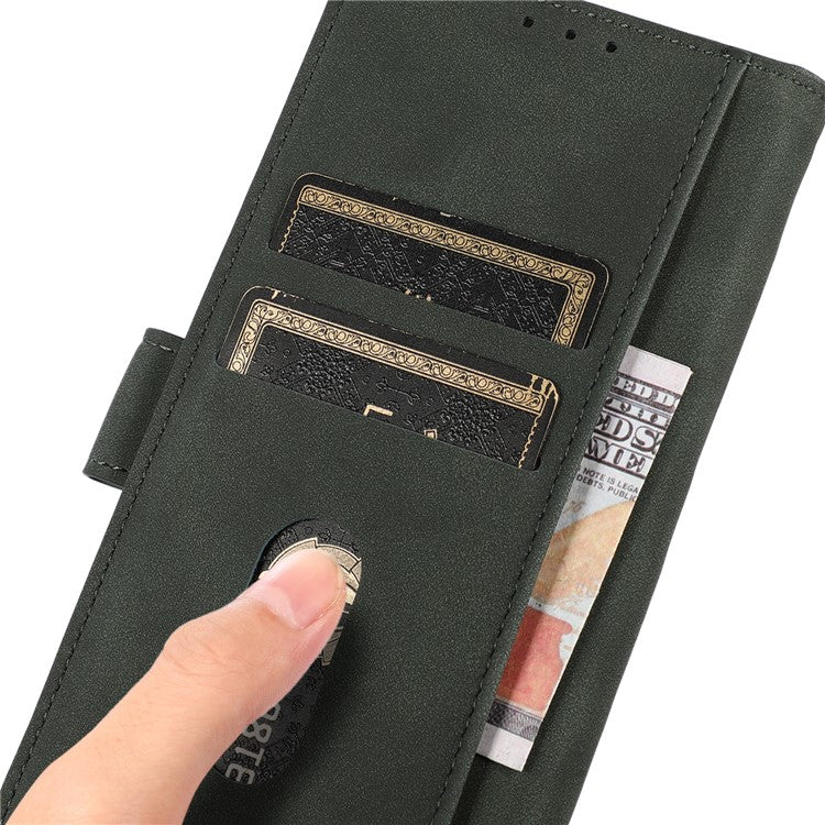 KHAZNEH For Motorola Moto G35 5G Stand Case PU Leather Wallet Phone Cover - Green