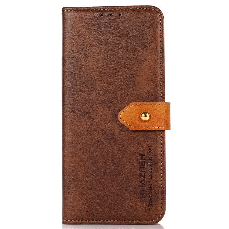 KHAZNEH For Motorola Moto G35 5G Wallet Phone Case Stand Leather Flip Cover - Brown