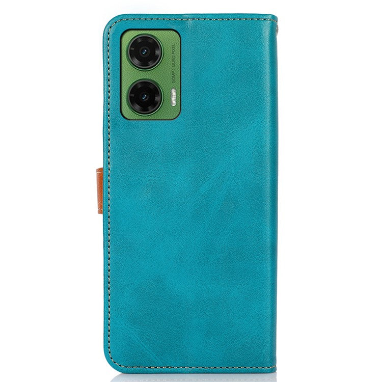 KHAZNEH For Motorola Moto G35 5G Wallet Phone Case Stand Leather Flip Cover - Blue