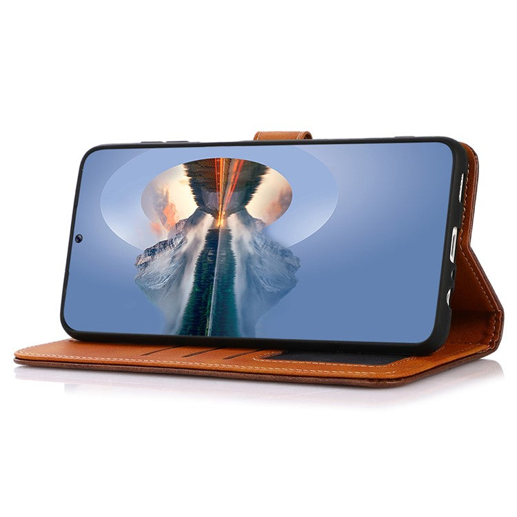 KHAZNEH For Motorola Moto G35 5G Wallet Phone Case Stand Leather Flip Cover - Rose Gold