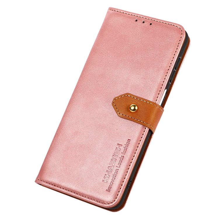 KHAZNEH For Motorola Moto G35 5G Wallet Phone Case Stand Leather Flip Cover - Rose Gold