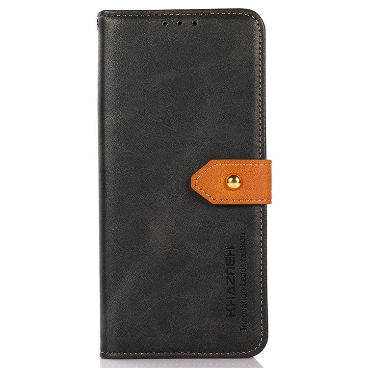KHAZNEH For Motorola Moto G35 5G Wallet Phone Case Stand Leather Flip Cover - Black