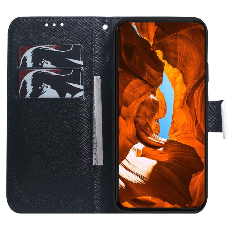 For Motorola Moto G35 5G Wallet Case Pattern Print Leather Phone Cover - Lion