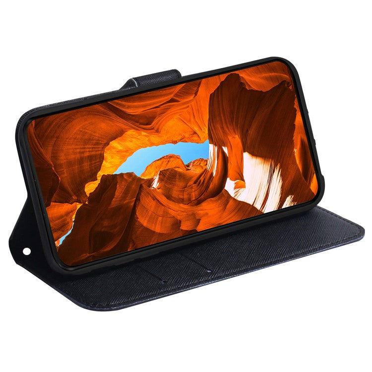 For Motorola Moto G35 5G Wallet Case Pattern Print Leather Phone Cover - Dog and Wolf