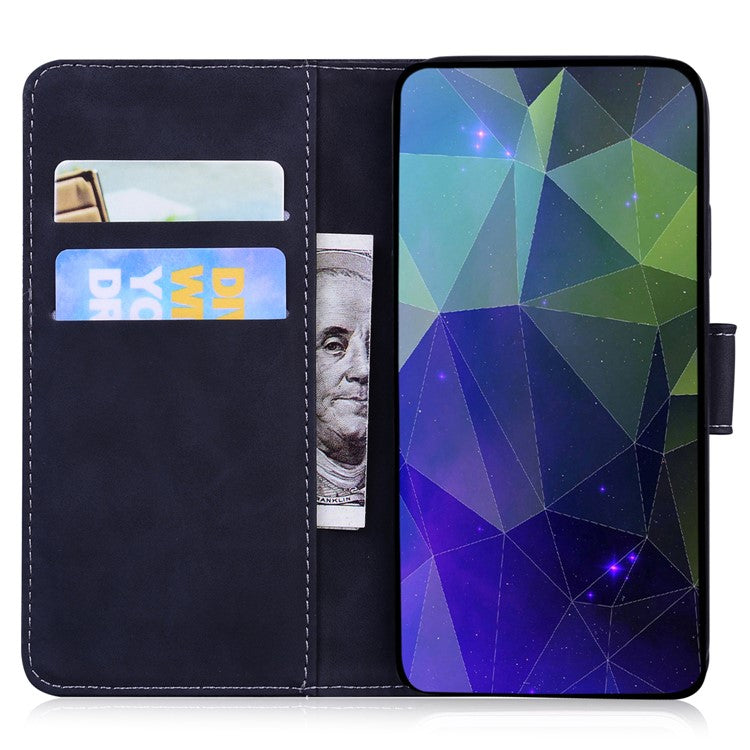 For Motorola Moto G35 5G Case Solid Color Leather Wallet Phone Cover - Black