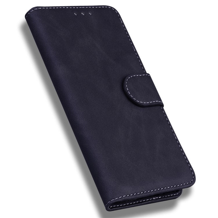 For Motorola Moto G35 5G Case Solid Color Leather Wallet Phone Cover - Black
