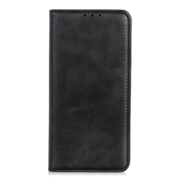 For Motorola Moto G35 5G Case Split Leather Flip Wallet Phone Cover - Black