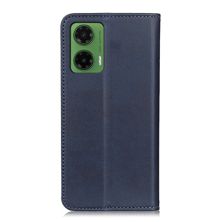 For Motorola Moto G35 5G Case Split Leather Flip Wallet Phone Cover - Blue