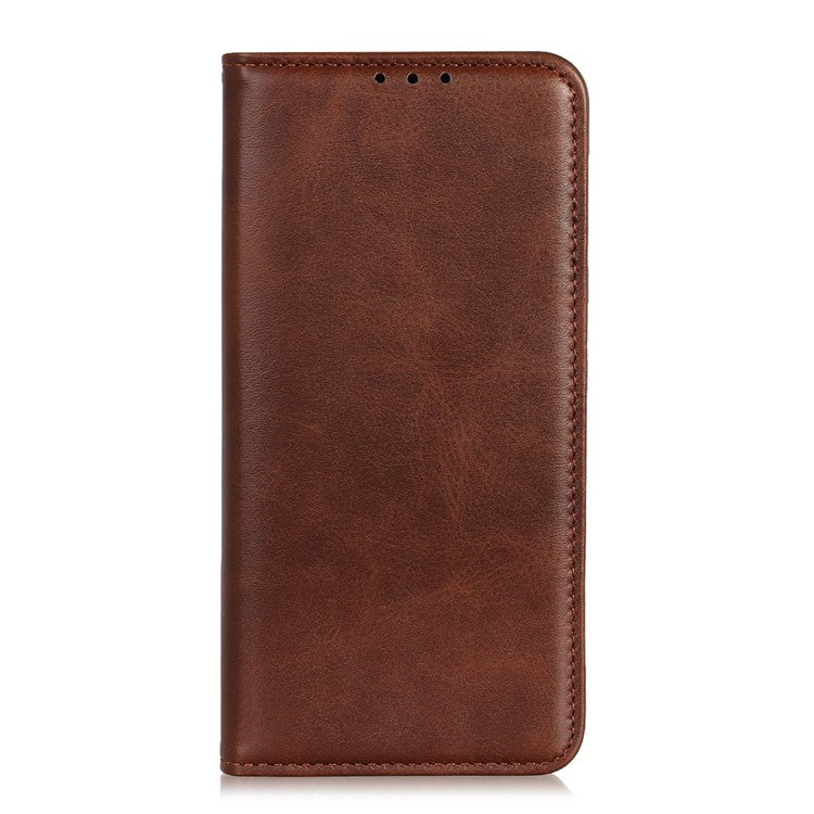 For Motorola Moto G35 5G Case Split Leather Flip Wallet Phone Cover - Coffee