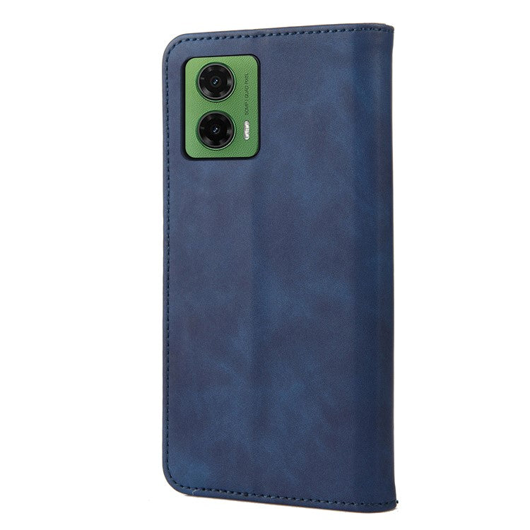 For Motorola Moto G35 5G Case PU Leather Shockproof Protection Wallet Phone Cover - Blue