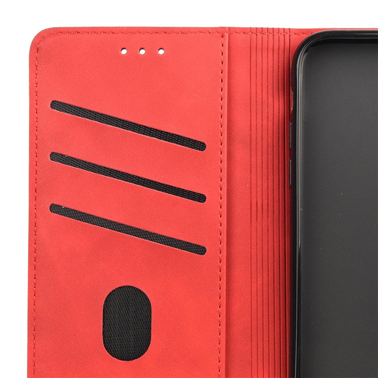 For Motorola Moto G35 5G Case PU Leather Shockproof Protection Wallet Phone Cover - Red