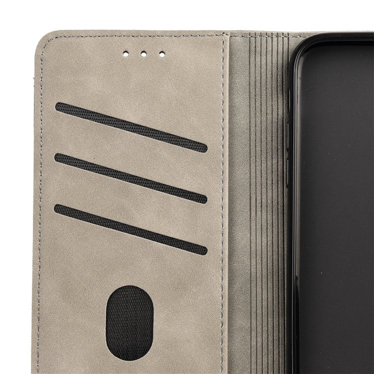 For Motorola Moto G35 5G Case PU Leather Shockproof Protection Wallet Phone Cover - Grey