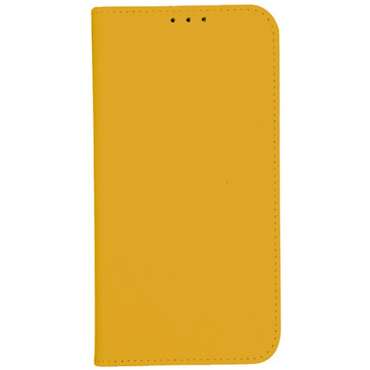 For Motorola Moto G35 5G Case Cross Texture Leather Phone Cover Hidden Magnetic - Yellow