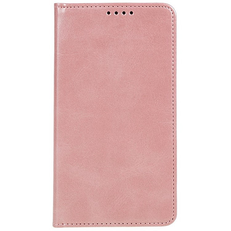For Motorola Moto G35 5G Case Strong Magnetic PU Leather Phone Cover Calf Texture - Rose Gold