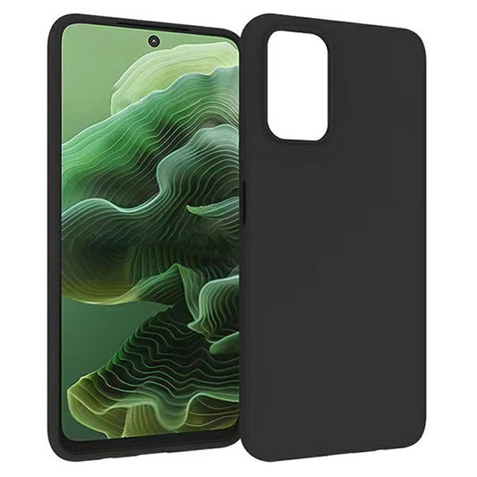 For Motorola Moto G35 5G Case Soft Matte Back TPU Black Phone Cover, Large Cutout