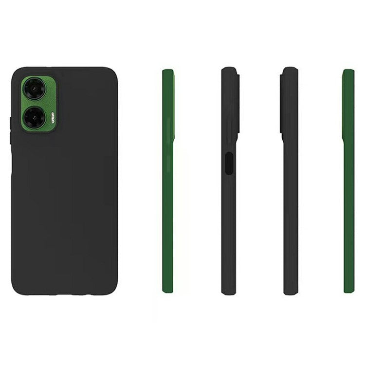 For Motorola Moto G35 5G Case Soft Matte Back TPU Black Phone Cover, Large Cutout