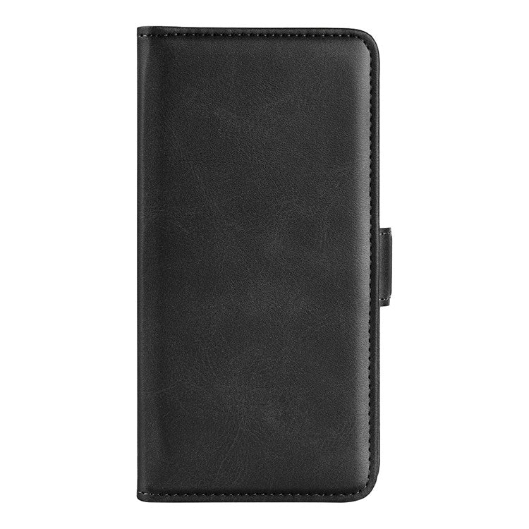 For Motorola Moto G35 5G Stand Case Calf Texture Leather Wallet Phone Cover - Black