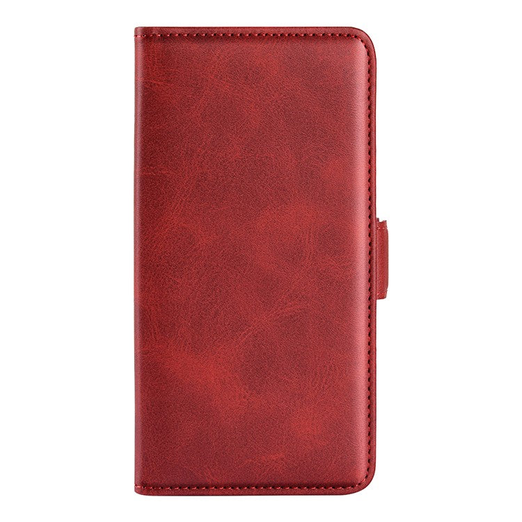 For Motorola Moto G35 5G Stand Case Calf Texture Leather Wallet Phone Cover - Red
