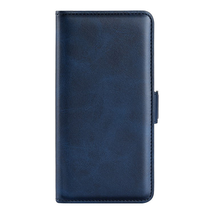 For Motorola Moto G35 5G Stand Case Calf Texture Leather Wallet Phone Cover - Blue