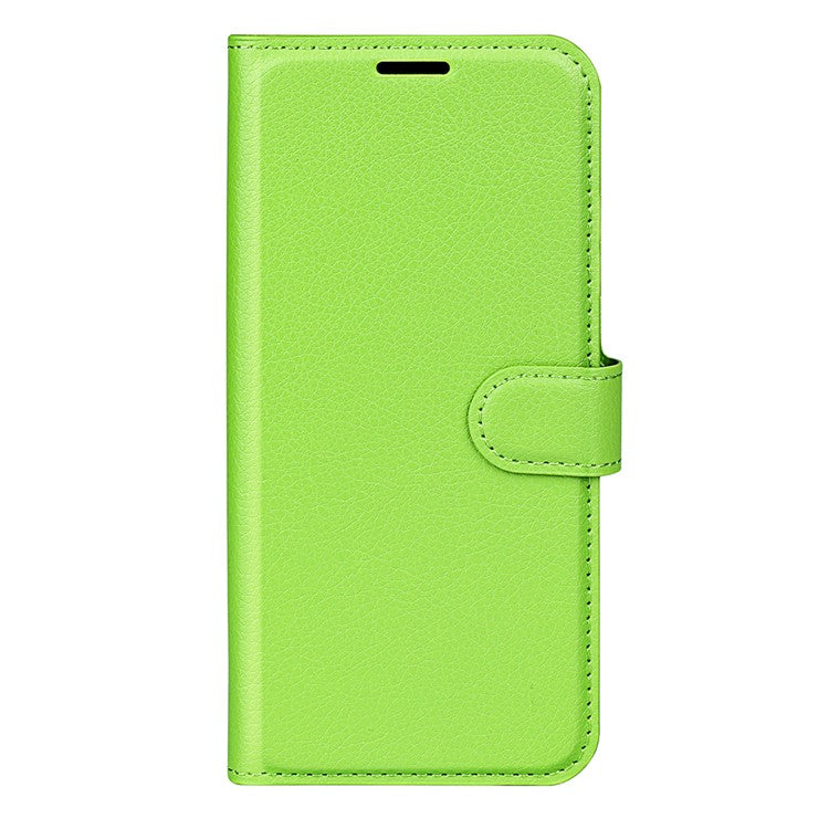 For Motorola Moto G35 5G Case Litchi Texture Shockproof Leather Wallet Phone Cover - Green