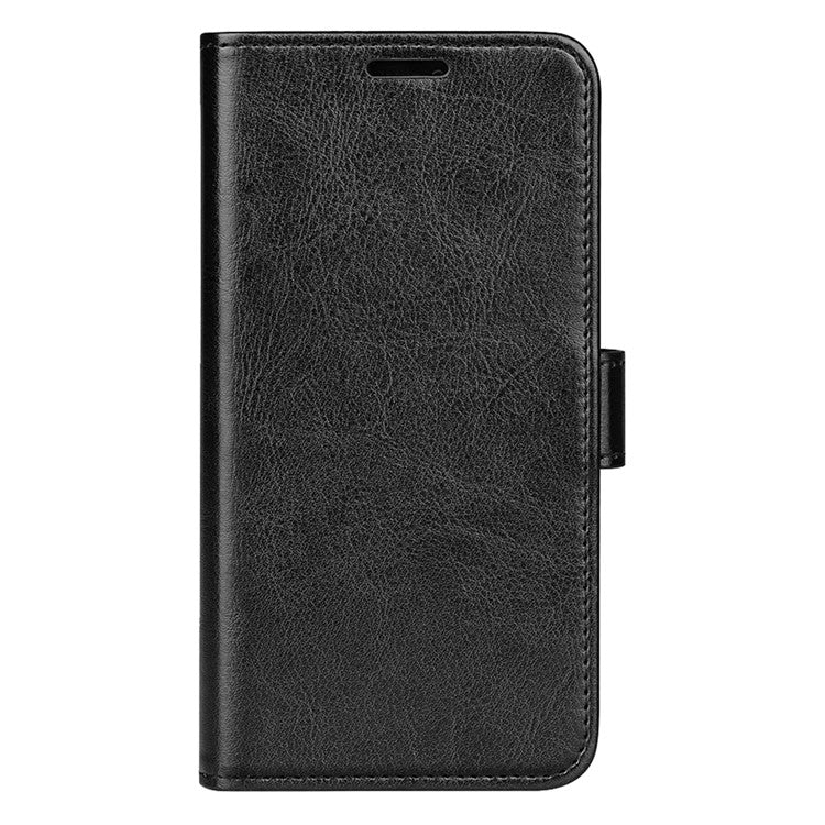 For Motorola Moto G35 5G Wallet Case Crazy Horse Texture Stand Leather Phone Cover - Black