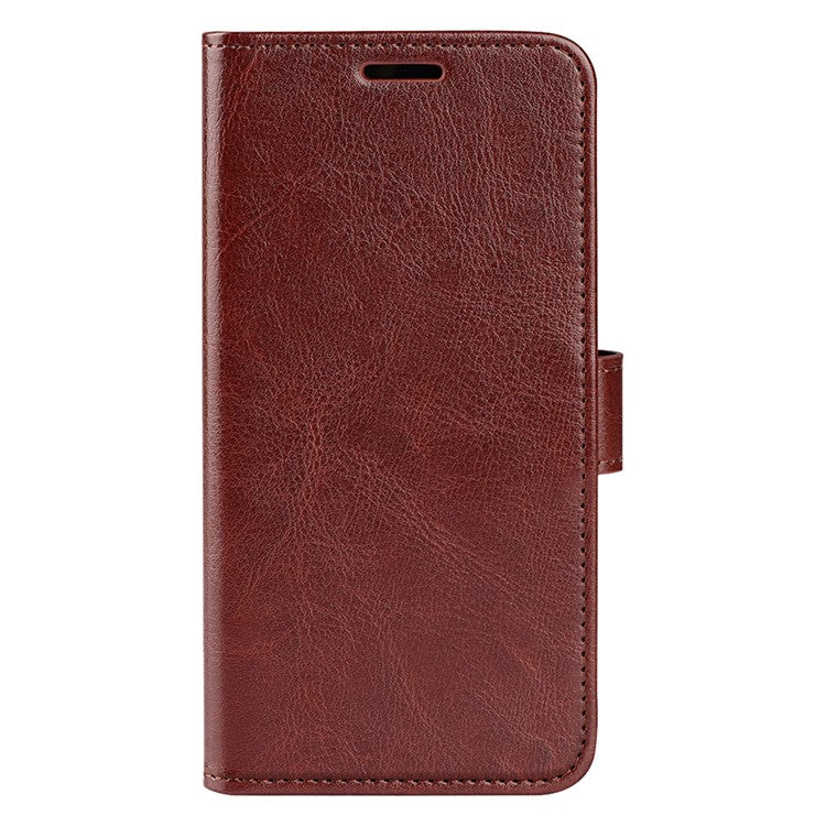 For Motorola Moto G35 5G Wallet Case Crazy Horse Texture Stand Leather Phone Cover - Brown