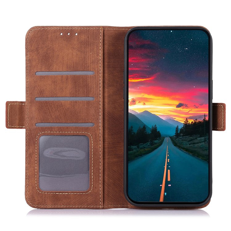 ABEEL For Motorola Moto G35 5G Case Retro Leather Phone Cover Wallet Stand View - Brown