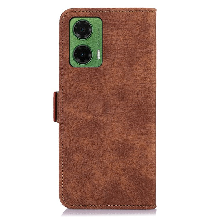 ABEEL For Motorola Moto G35 5G Case Retro Leather Phone Cover Wallet Stand View - Brown