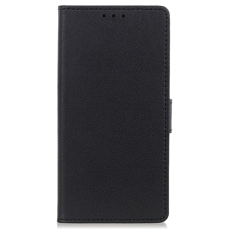 For Motorola Moto G35 5G Case PU Leather Stand Wallet Phone Cover - Black