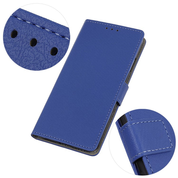 For Motorola Moto G35 5G Case PU Leather Stand Wallet Phone Cover - Blue