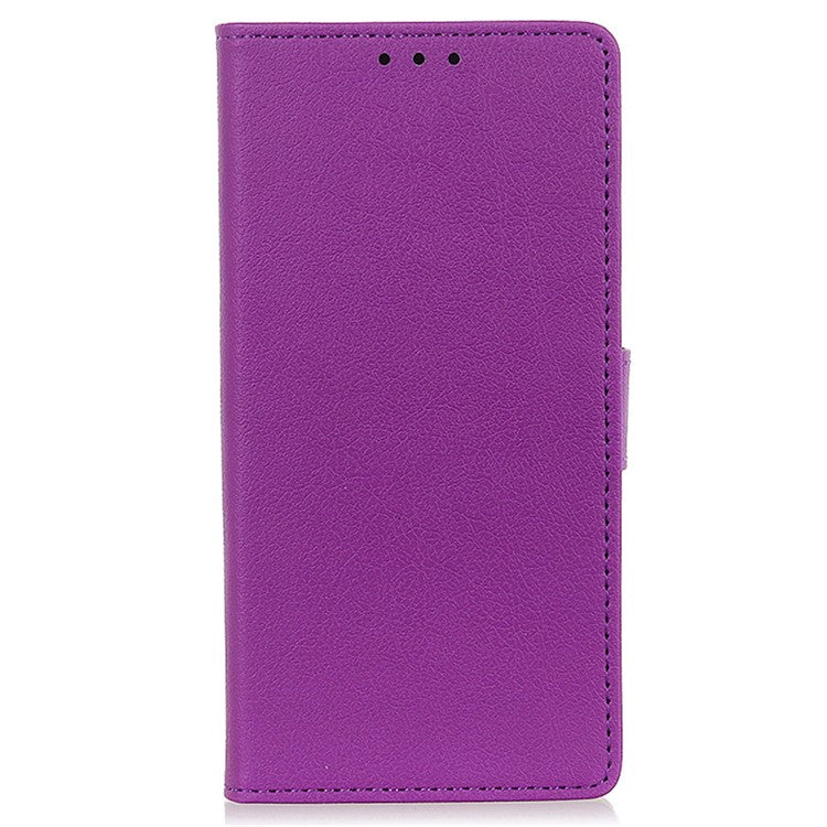 For Motorola Moto G35 5G Case PU Leather Stand Wallet Phone Cover - Purple
