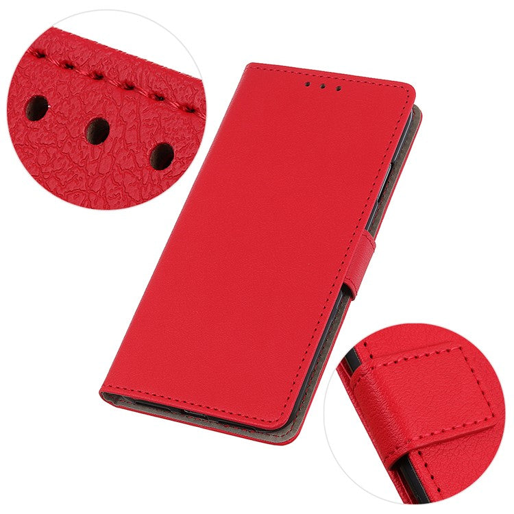 For Motorola Moto G35 5G Case PU Leather Stand Wallet Phone Cover - Red