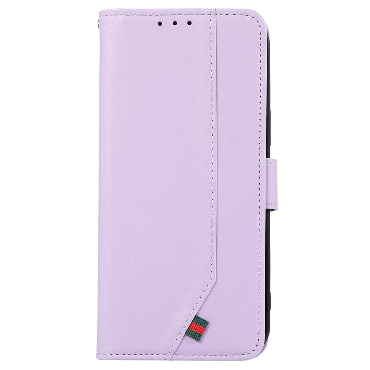 For Motorola Moto G35 5G Case RFID Blocking Flip Leather Phone Cover - Purple