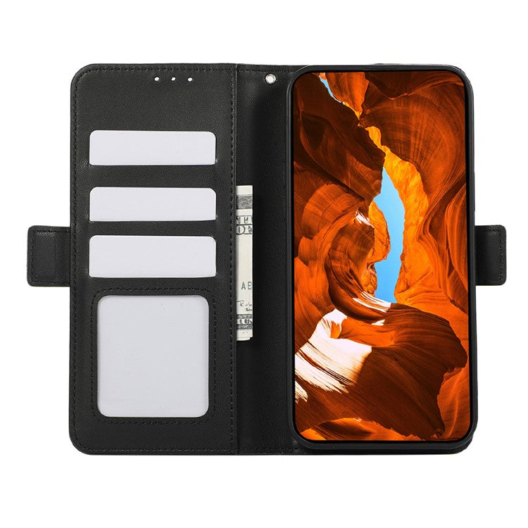 ABEEL For Motorola Moto G35 5G Case Leather Phone Cover with RFID Blocking Wallet - Black